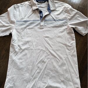 mens travis mathew chest stripe polo- M